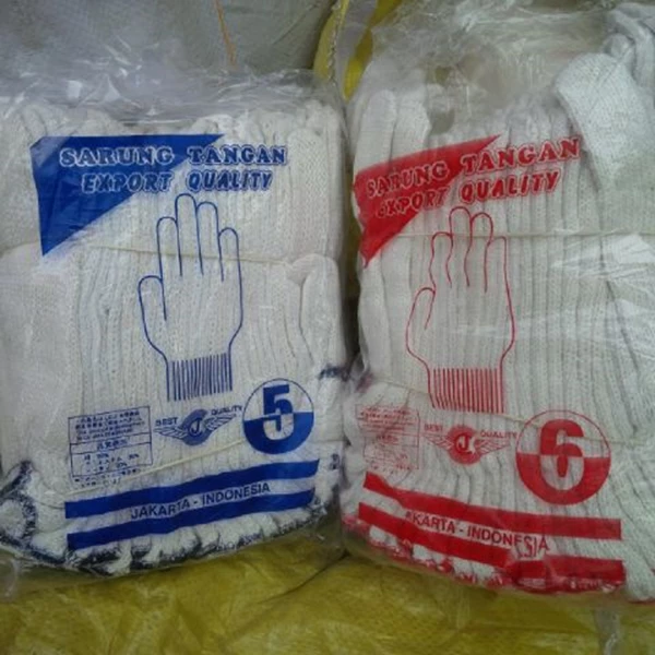 White Cotton Thread Safety Gloves