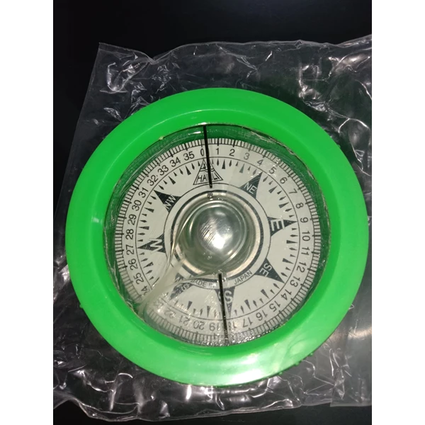 Kompas pengatur arah - warna hijau dan kuning